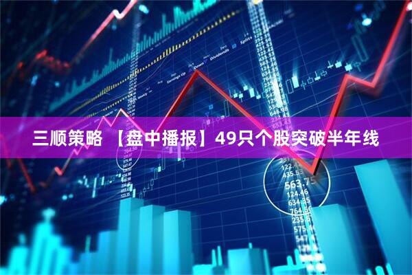 三顺策略 【盘中播报】49只个股突破半年线